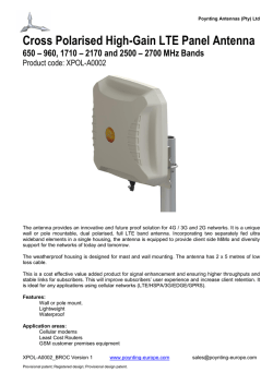 Cross Polarised High-Gain LTE Panel Antenna 650