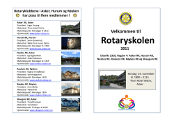 Invitasjon til Rotaryskole torsdag 24. november
