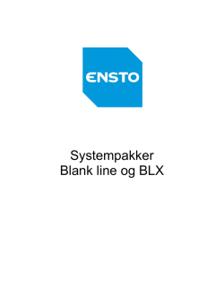 Systempakker Blank line og BLX