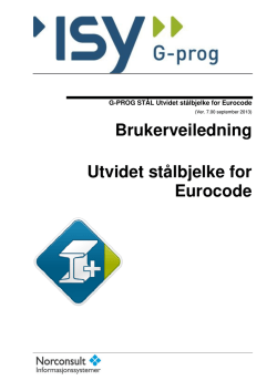 Brukerveiledning Utvidet stålbjelke for Eurocode