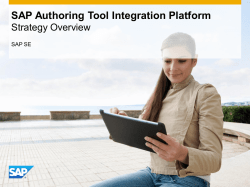 SAP Authoring Tool Integration Strategy
