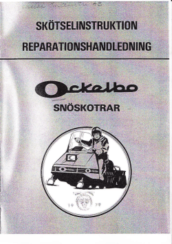 Instruktionsbok Ockelbo 1980