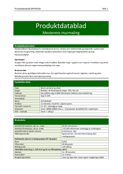 Produktdatablad - Drywood Norge AS