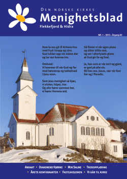 Menighetsbladet nr 1, 2013 - Flekkefjord.kirken.no