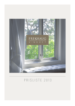 PRISLISTE 2013 - Frekhaug Vinduet
