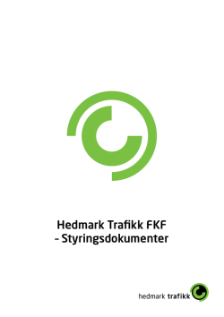 Hedmark Trafikk FKF – Styringsdokumenter