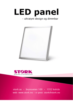 LED panel - Stork AS