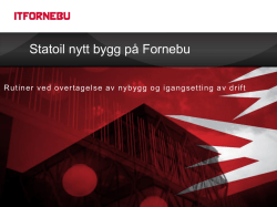 IT Fornebu - Driftskonferansen