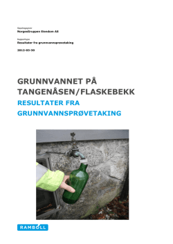 Rapport om grunnvannet på Flaskebekk 30. mars