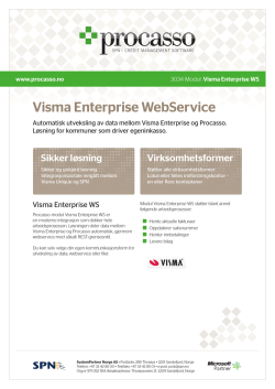 Visma Enterprise WebService