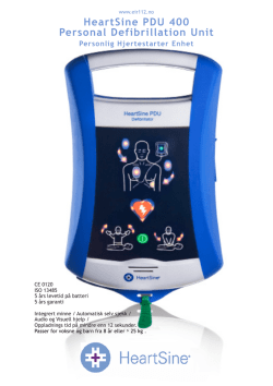 HeartSine PDU 400 Personal Defibrillation Unit