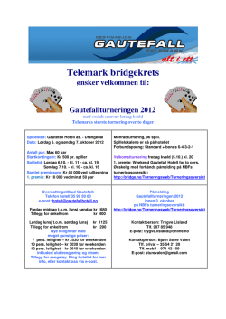 Gautefallturneringen 2012 - NBF Telemark Bridgekrets