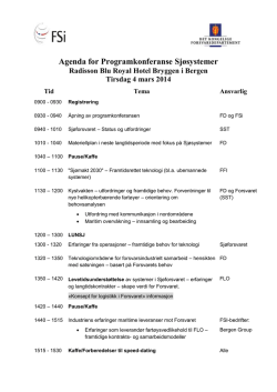 Agenda for Programkonferanse Sjøsystemer