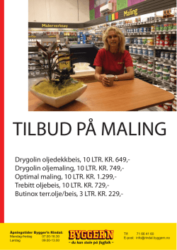 TILBUD PÅ MALING - Trollheimsporten