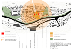 Oversiktsplan Rjukan sentrum - Bygg og arkitektur i Tinn og på Rjukan