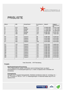 PRISLISTE - Fjogstad-Hus