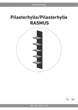 Pilasterhylla/Pilasterhylle RASMUS