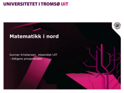Matematikk i nord.pdf - RDA Tromsø ved Troms fylkeskommune