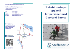Brosjyre CP-opphold - A5 - Steffensrud Rehabiliteringssenter AS