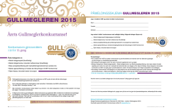 GULLMEGLEREN 2015 - Norges Eiendomsmeglerforbund