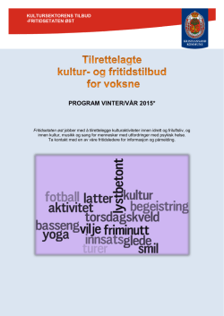 PROGRAM VINTER/VÅR 2015*