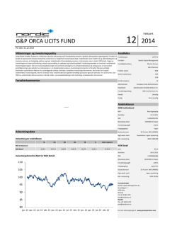 G&P ORCA UCITS FUND - Groven & Partners