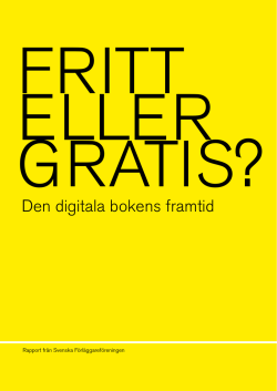 Den digitala bokens framtid - Svenska Förläggareföreningen
