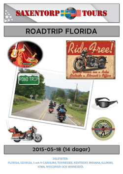 ROADTRIP FLORIDA - Saxentorp Tours