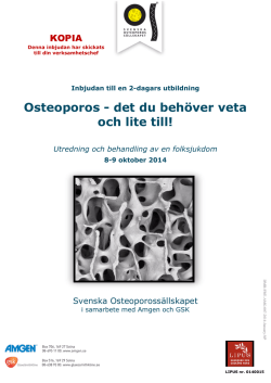 Osteoporos - det du behöver veta och lite till!