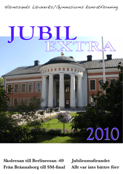 JubilExtra2010 - Härnösands Läroverks/Gymnasiums Kamratförening