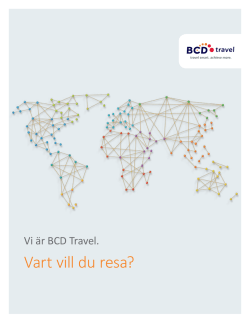 Vart vill du resa? - BCD Travel Sverige