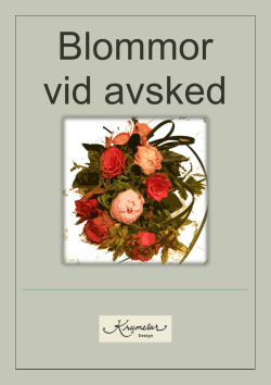 "Blommor vid avsked" (pdf) - Krumelur Design Hanna Svensson