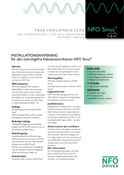 Installationsanvisningar för NFO Sinus