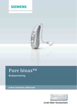 Pure binax, 754 KB - Siemens Hörapparater