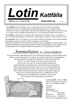 Prodktblad 2011 Kattfälla