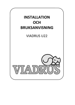 Viadrus Manual - Lindquist Heating AB