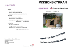 Missionskyrkans program - VINSLÖVS MISSIONSKYRKA