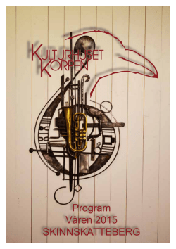 Kulturhuset Korpen – program våren 2015