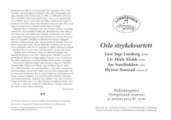 Oslo Strykekvartett 130131