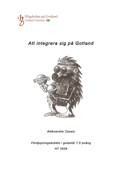 Att integrera sig på Gotland