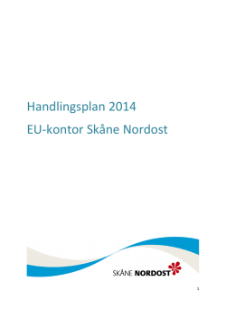 Handlingsplan för EU-kontor Skåne Nordost 2014