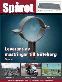 2014 maj - Industrispår i Ystad AB