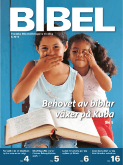 Nummer 2 2013 - Svenska Bibelsällskapet