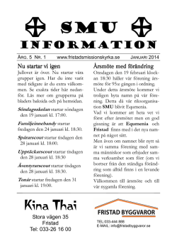 SMU-information nr 1 jan 2014