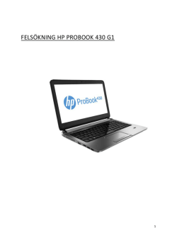 Felsökning HP ProBook 430 G1 Notebook PC.pdf
