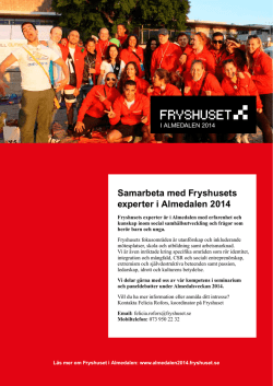 Samarbeta med Fryshusets experter i Almedalen 2014