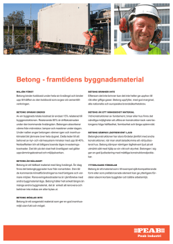 Betong - Framtidens Byggnadsmaterial (PDF)
