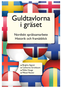 Guldtavlorna i gräset - Nordisk Sprogkoordination