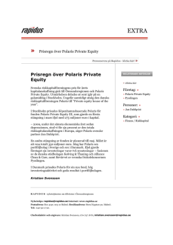 Prisregn över Polaris Private Equity