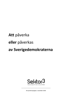 Att påverka eller påverkas av Sverigedemokraterna (pdf).